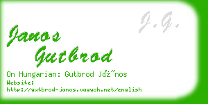 janos gutbrod business card